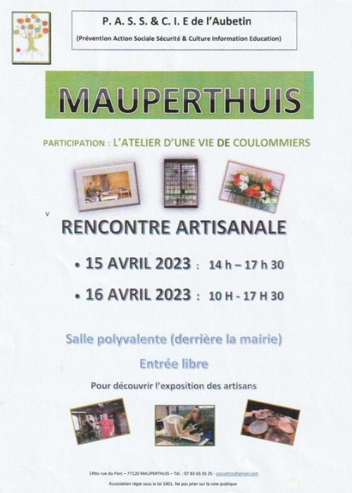 Marché artisanal mauperthuis 15/16 avril savonnerie artno